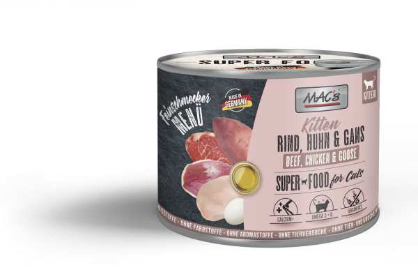 MACs CAT - Feinschmecker Kitten Rind, Huhn & Gans 200g