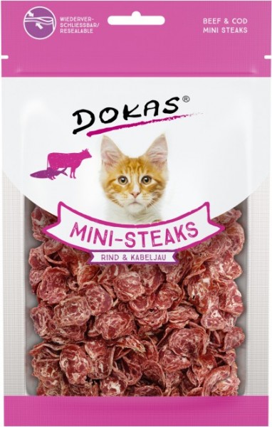 Dokas Snack Ministeak Rind & Kabeljau 40g