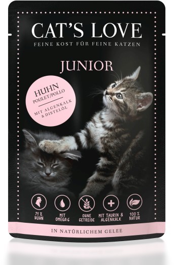 CAT´S LOVE JUNIOR Huhn 85g Pouch-Beutel