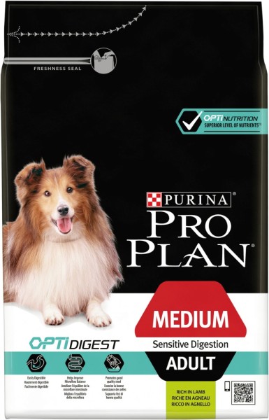 Purina Pro Plan Dog Medium Adult Optidigest Lamm 3 kg