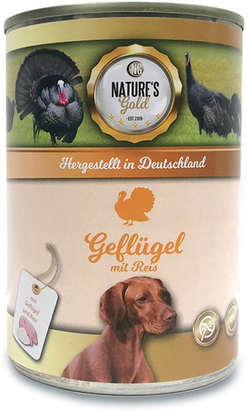 Natures Gold Geflügel mit Reis - 400g Dose