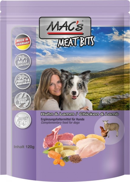 MACs DOG Meat Bits Huhn & Lamm 120g