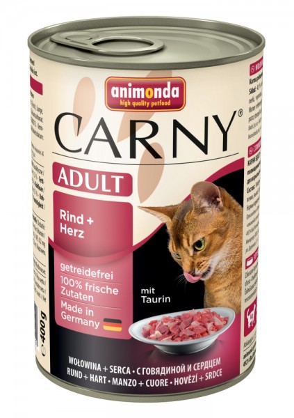 Animonda Carny Cat - Dose Adult Rind & Herz 400g