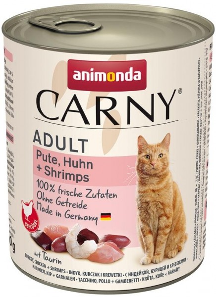 Animonda Carny Adult Pute, Huhn & Shrimps - 800g Dose