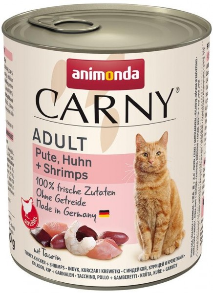 Animonda Carny Cat - Dose Adult Pute, Huhn & Shrimps 800g