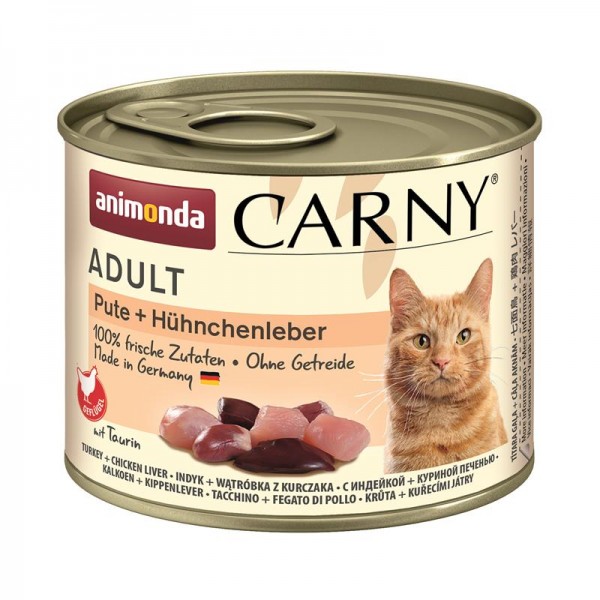 Animonda Carny Adult Pute & Hühnchenleber - 200g Dose