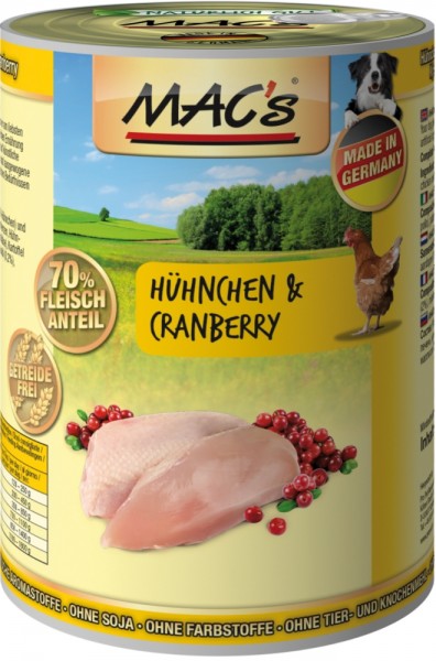 MACs Dog Hühnchen & Cranberry - 400g Dose