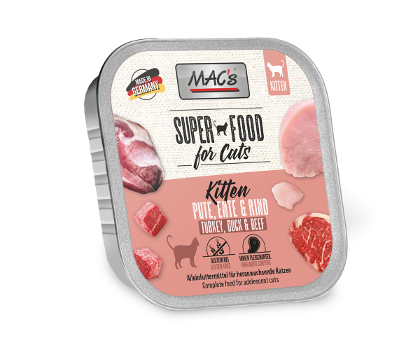 MACs CAT - Kitten Pute, Ente, Rind 100g Schale