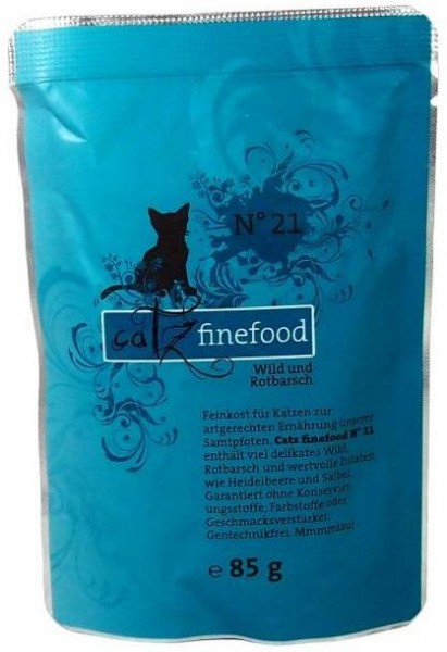 Catz finefood No. 21 Wild und Rotbarsch 85g