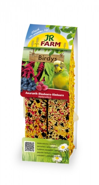 JR Farm Birdys für Wellensittiche mit Amaranth, Blaubeere & Himbeere 130 g