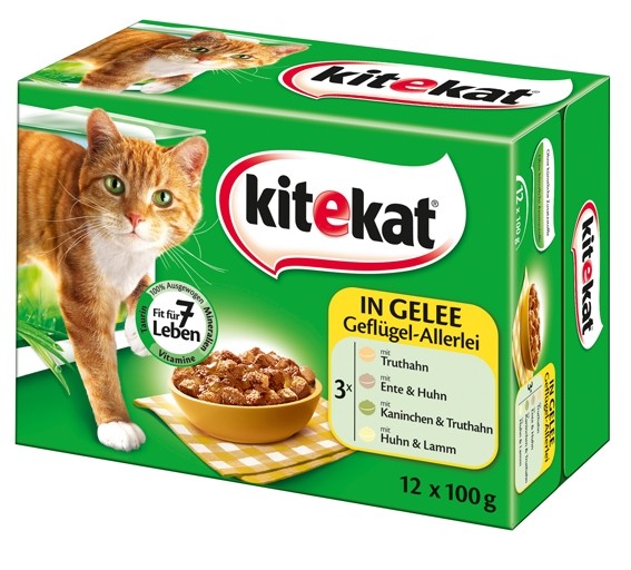 Kitekat 12-er MP Gefluegel-Allerlei in Gelee 12 x 100g