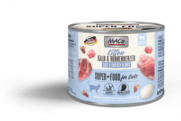MACs CAT - Kitten Kalb & Hühnerherzen 200g