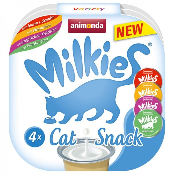 Animonda Cat-Snack Milkies Variety - 4 x 15g Portions-Cup