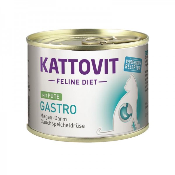 Kattovit Feline Diet - Gastro mit Pute - 185g Dose