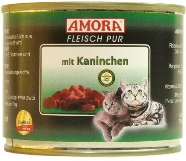 *** AMORA Fleisch Pur mit Kaninchen - 200g Dose [*** AUSLAUFARTIKEL]