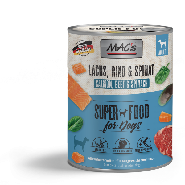 MACs DOG - Lachs, Rind & Spinat 800g