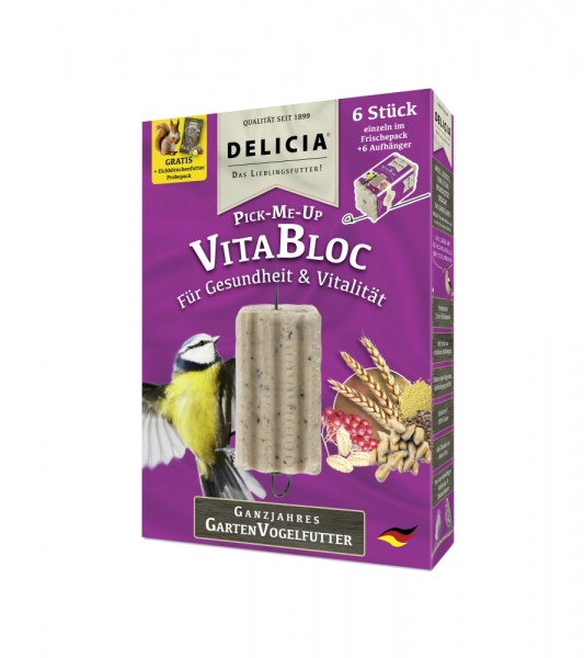 DELICIA Pick-Me-Up VitaBloc - Faltschachtel, 6 Stück