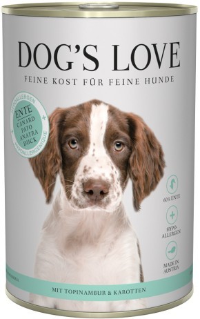 DOG´S LOVE Hypoallergen Ente 400g Dose