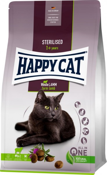 Happy Cat Sterilised Adult Weide Lamm 300g