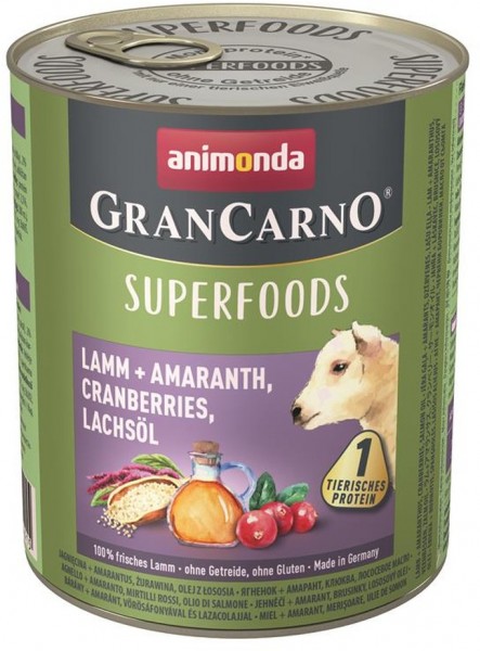 Animonda GranCarno Dog - Dose Adult Superfood Lamm & Amaranth 400g