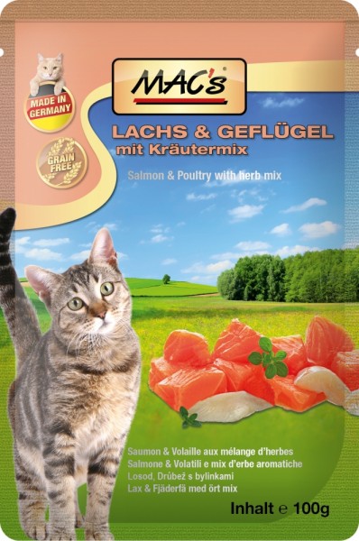 Macs Cat Lachs & Preiselberren 100g Frischebeutel