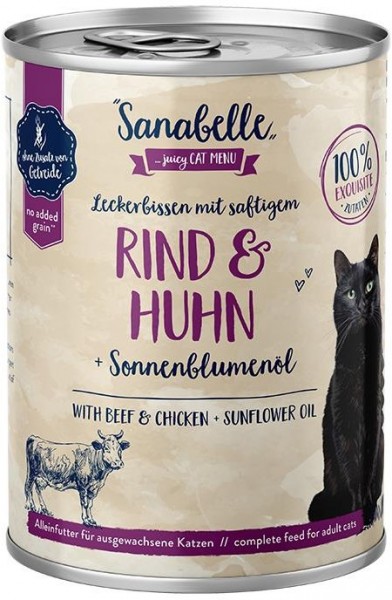 Sanabelle Nassfutter mit Rind & Huhn 400 g