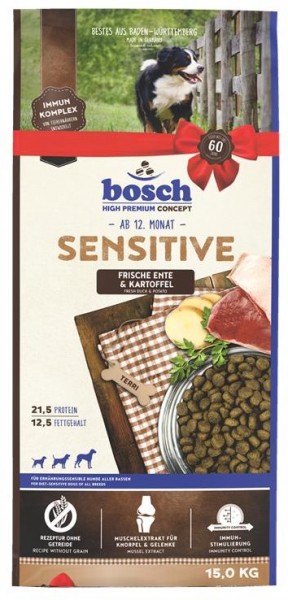 Bosch Sensitive Ente & Kartoffel 15 kg