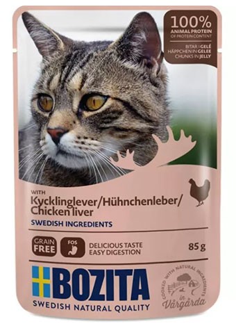 Bozita Pouch Häppchen in Gelee mit Hühnchenleber 85g