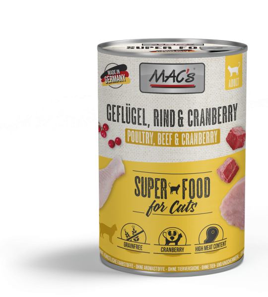 MACs CAT - Geflügel, Rind & Cranberry 400g