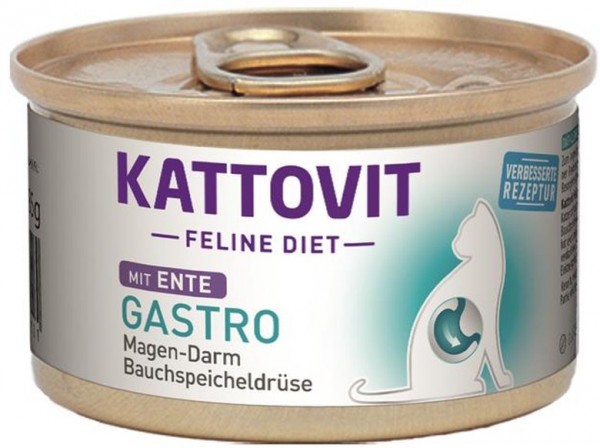 Kattovit Feline Diet - Gastro mit Ente - 85g Dose
