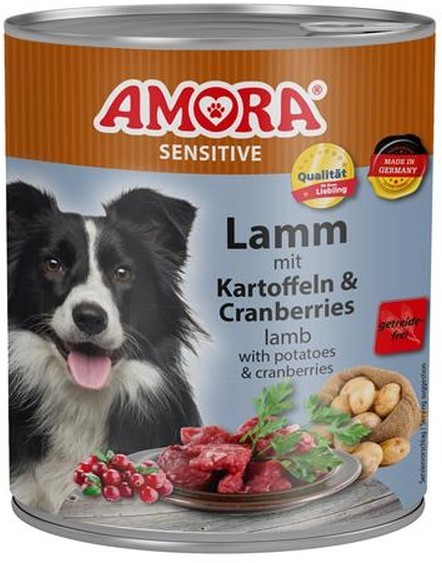 AMORA Sensitive Lamm mit Kartoffeln & Cranberries - 800g Dose