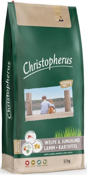 Christopherus Dog - Getreidefrei Welpe & Junghund mit Lamm & Kartoffel 12kg