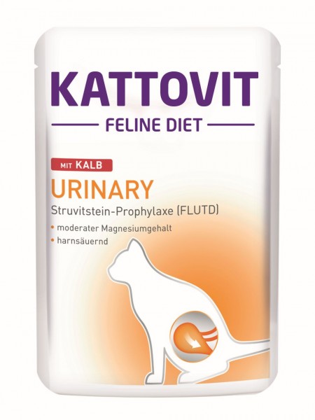 *** Kattovit Feline Diet - Urinary mit Kalb - 85g Frischebeutel [*** AUSLAUFARTIKEL]