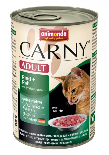 Animonda Carny Cat - Dose Adult Rind & Reh & Preiselbeeren 400g