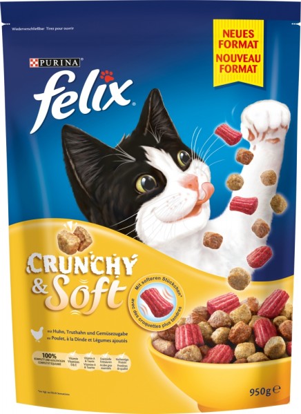Felix Crunchy & Soft Geflügel 950g