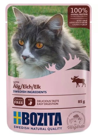 Bozita Pouch Häppchen in Gelee mit Elch 85g