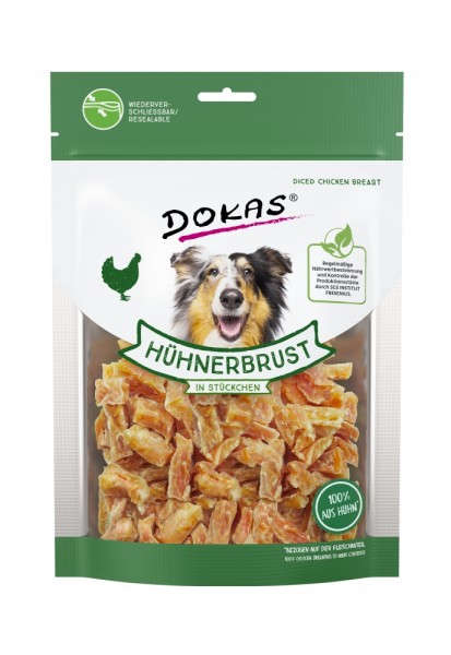 Dokas Hunde Snack Hühnerbrustfilet in Stückchen 200 g