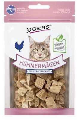 Dokas Cat Snack Hühnermägen, gefriergetrocknet - 15g Beutel