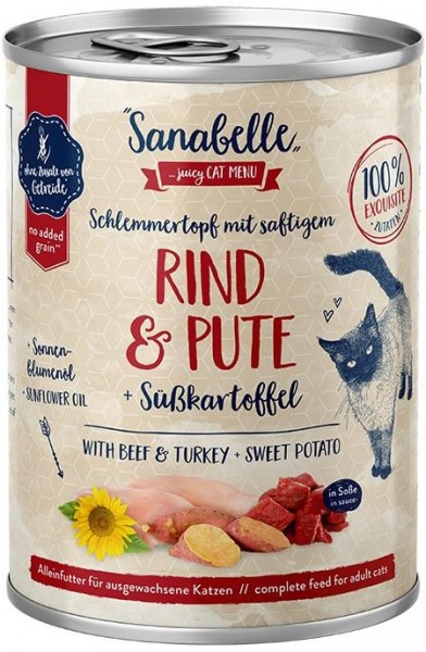 Sanabelle Nassfutter mit Rind & Pute - 380g