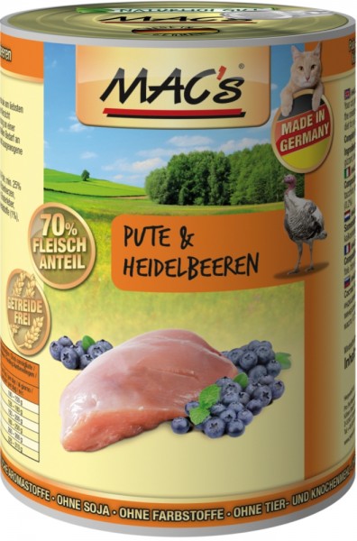 MACs Cat Pute & Heidelbeere - 400g Dose