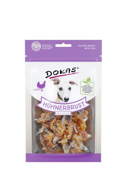 Dokas Hunde Snack Hühnerbrust mit Fisch - 70g