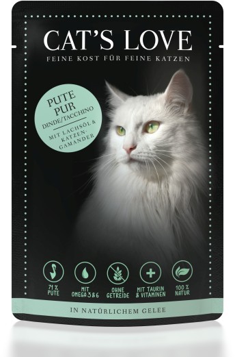 CAT´S LOVE Pute Pur 85g Pouch-Beutel