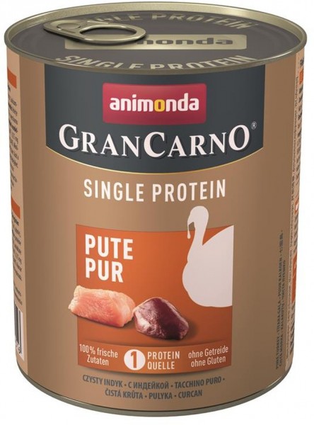 Animonda GranCarno Single Protein Adult Pute pur - 800g Dose