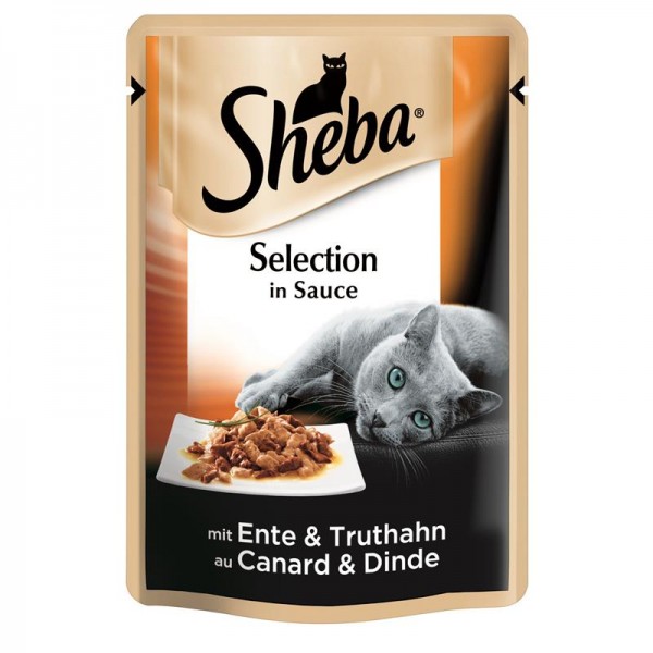 Sheba Portionsbeutel Selection mit Ente & Truthahn in Sauce 85g