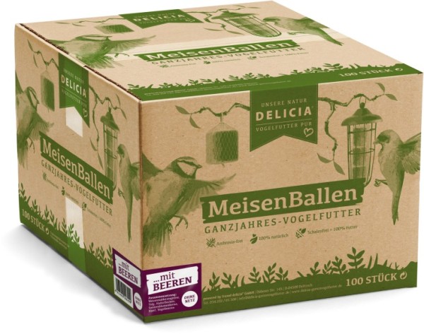 DELICIA Meisen Ballen Öko Pack mit Beeren - ohne Netz - 100 Stück