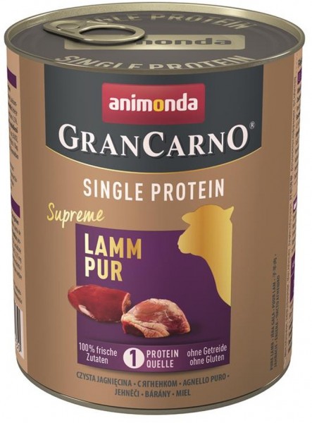 Animonda GranCarno Single Protein Adult Lamm pur - 800g Dose