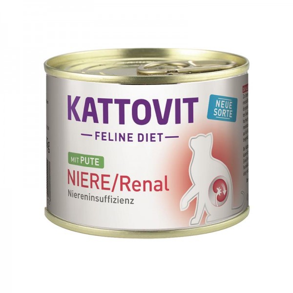 Kattovit Feline Diet - Niere/Renal mit Pute - 185g Dose