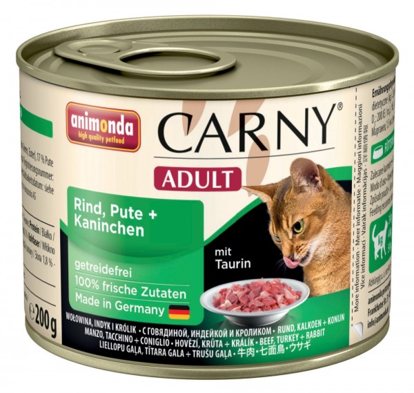 Animonda Carny Cat - Dose Adult Rind & Pute & Kaninchen 200g