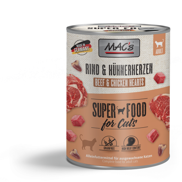 MACs CAT - Rind & Hühnerherzen 800g