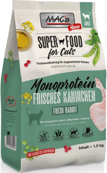 MACs Cat Adult Mono Kaninchen - 1,5kg Beutel